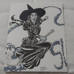 Wicked witch drawing